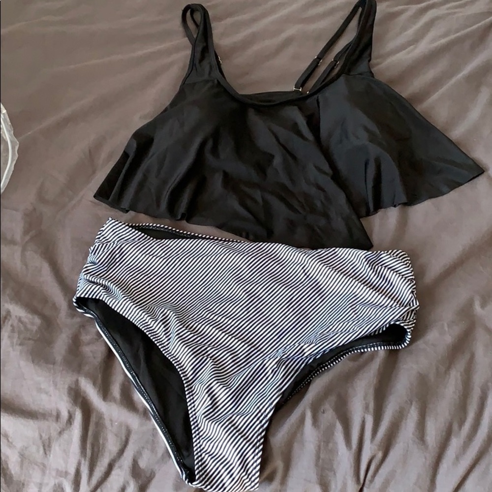 NWT XXL Black&white bathing suit